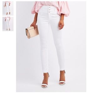 Refuge Hi-Waist Skinny Jeans White